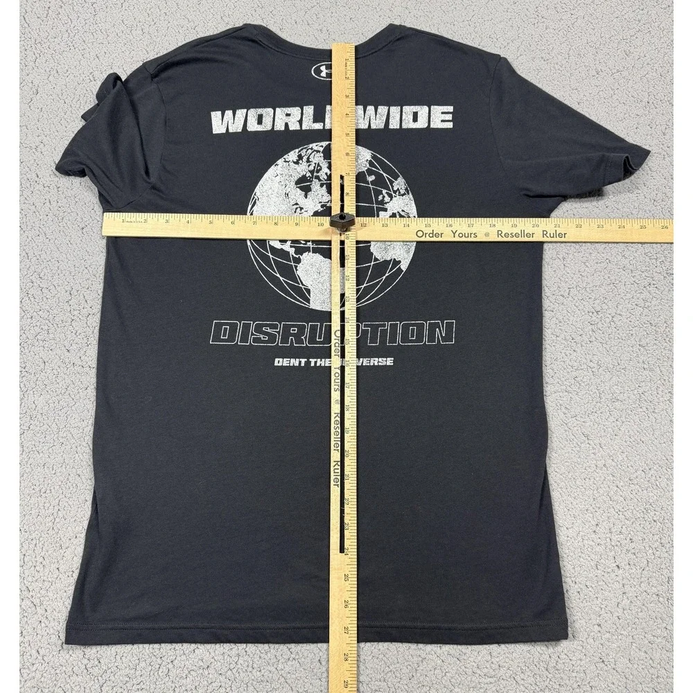 Under Armour Project Rock‎ Shirt Mens Medium Black Iron Paradise Graphic Tee Gym